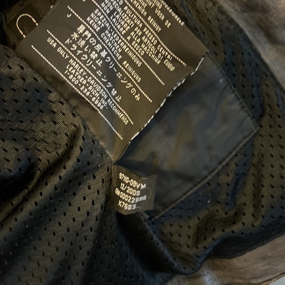 Leather Harley Davidson Motorcycle Jacket Sz L - Picture 8 of 8